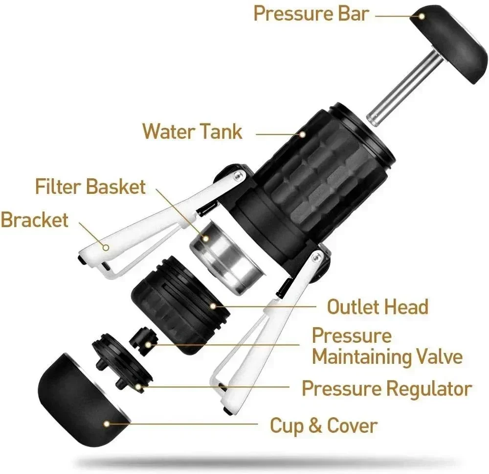 НОВАЯ портативная эспрессо-машина STARESSO SP300 Plus 15 ~ 20 бар ручной пресс для