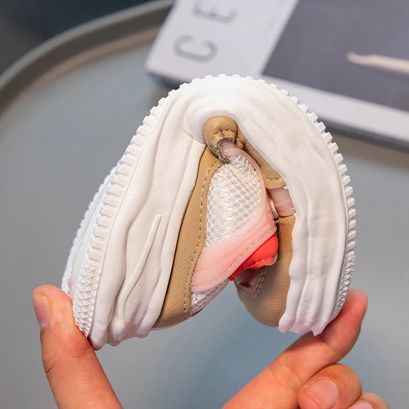 High Quality Boys' Girls' Sports and Leisure Shoes 2022 Autumn New Children's Mesh Sports Shoes Girls Pink Sneakers Size 26-37