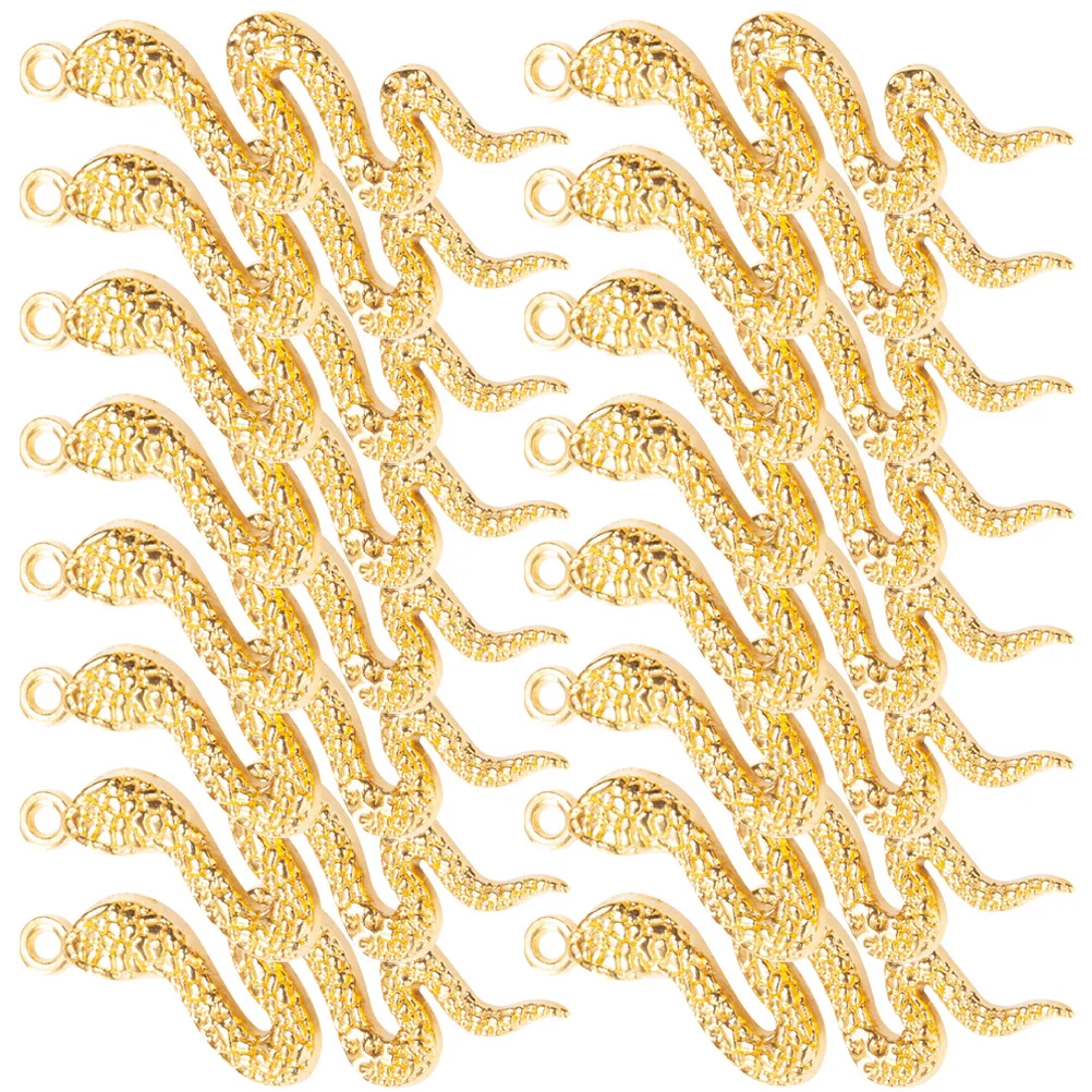 

48pcs Snake Charms Western Charms Jewelry Findings Snake Pendant Charms for Jewelry Making