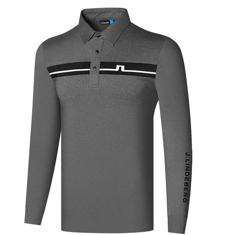 Spring and Autumn Golf Clothes Men's Long Sleeve Golf T-Shirts Breathable Quick-Dry Training Outdoor Sports Shirt