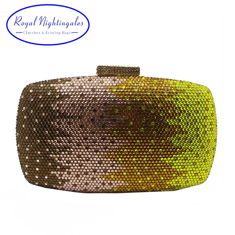 

2023 Crystal Diamond Women Evening Purse Minaudiere Clutch Bag Bridal Wedding Clutches Chain Handbag