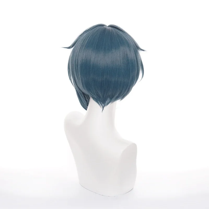 Игра Genshin Impact Xingqiu Косплей Парик Зеленый Синий Зеленый Короткий Парик Косплей Аниме Косплей Парики Вечеринка Рождество + Кепка Для Парика (art.: 3920cebb2dcdb) - 3920cebb2dcdb