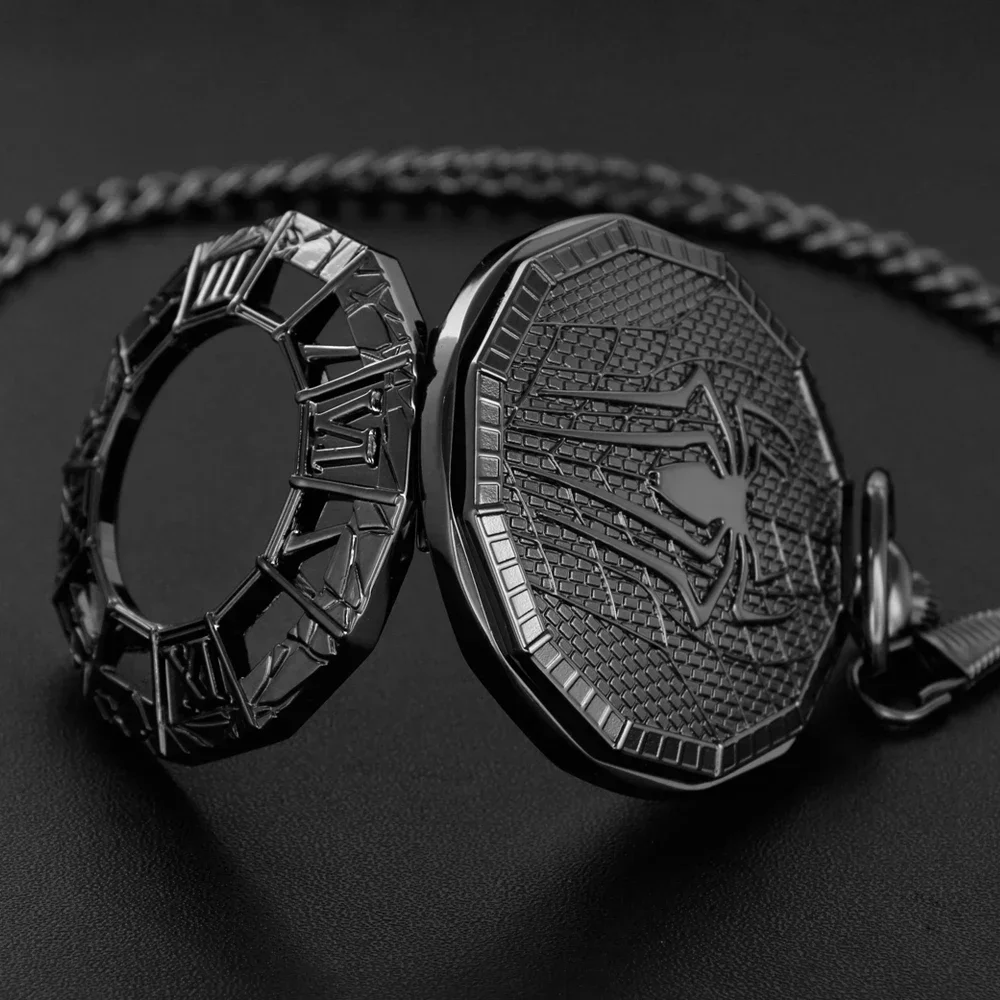 Винтажные римские цифры Паук Сва Механические карманные часы с ручным заводом