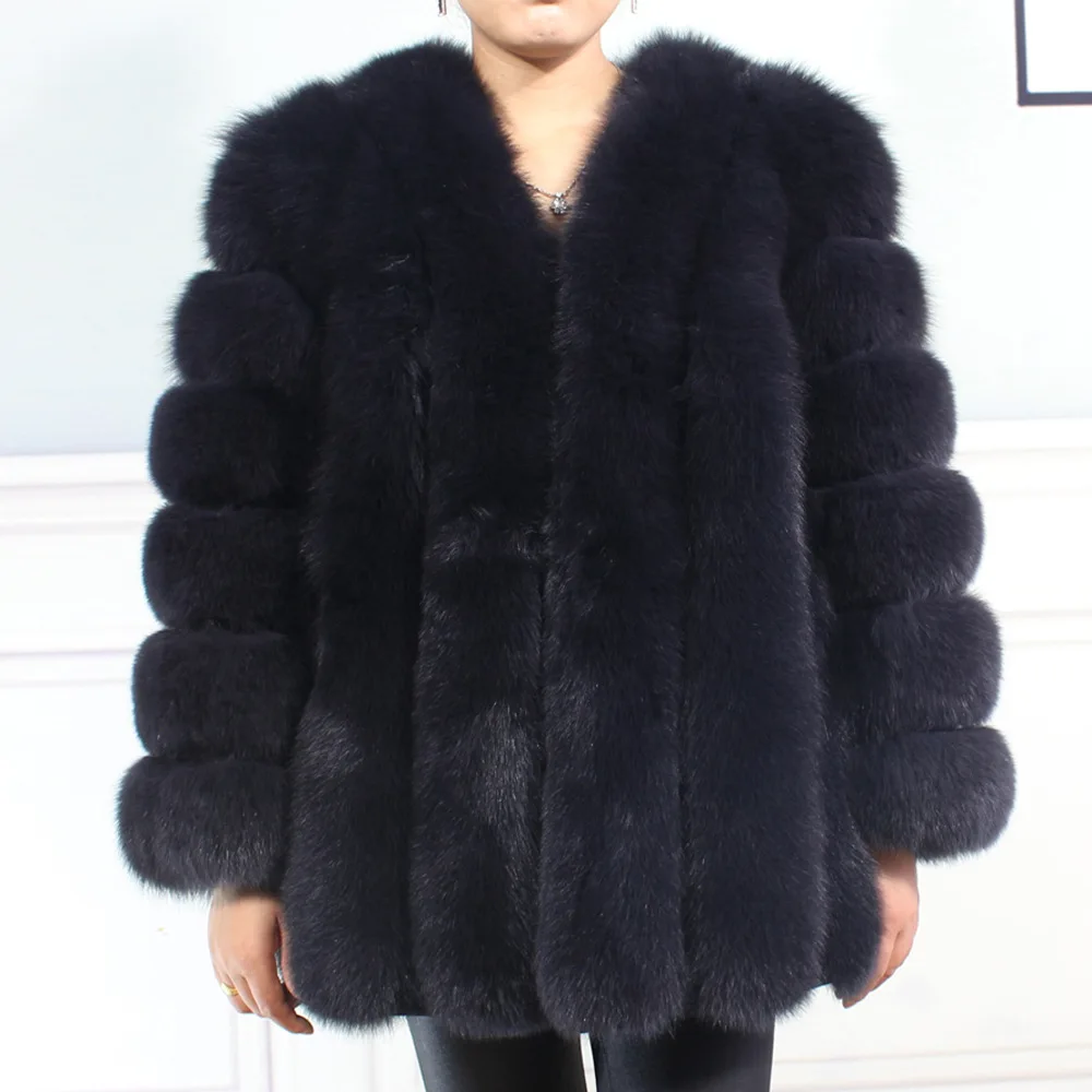 

Winter 2022 new 100% real fur coat women warm elegant natural fox fur coat