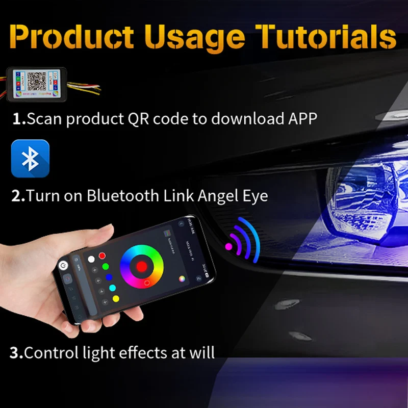 2 шт. 12 В 24 постоянного тока светодиодные хлопковые фонари ангельские глазки с