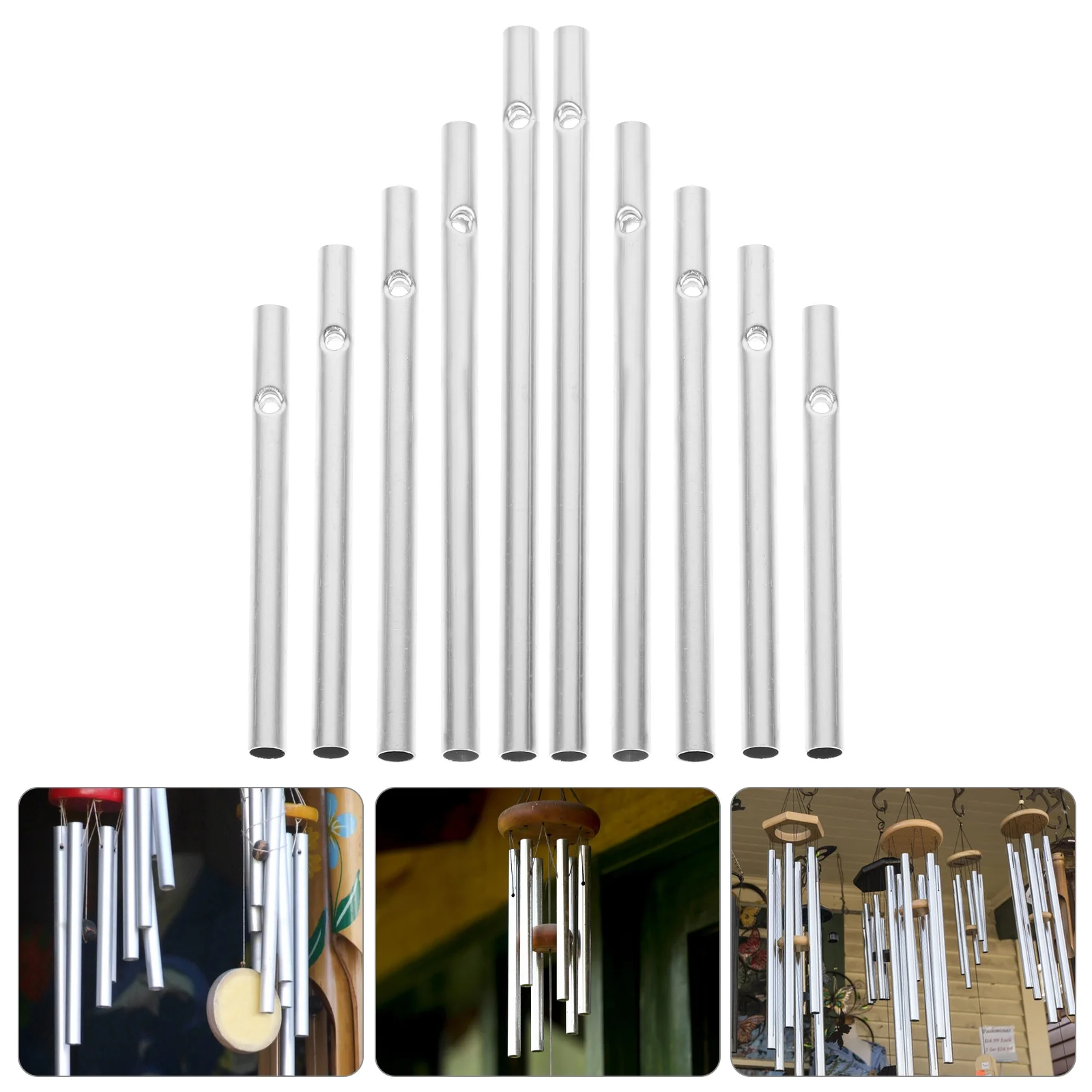 

60 шт. пустотелых трубок, алюминиевые фототрубки для изготовления ветряных колокольчиков