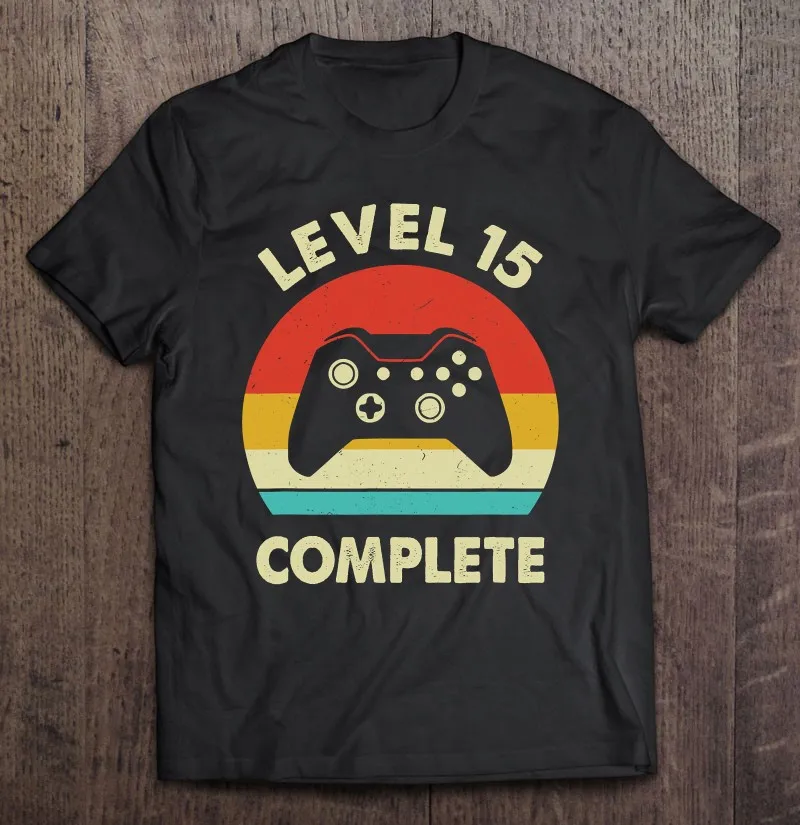 

Level 15Th Complete Retro 15 Years Wedding Anniversary Gift Men T-Shirts T Shirt Oversize T-Shirt Manga Blouse Couple Shirt