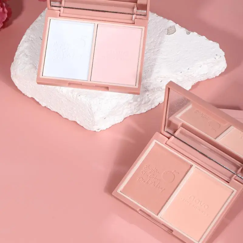 

Face Contouring Cheek Rouge 2 In 1 Makeup Palette Blush Highlighter Palette Brighten Face Bronzers Face Makeup Highlight Powder