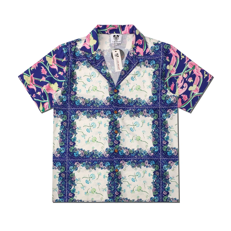 

Y2K Mens Fashion Vintage Short Sleeve Plaid Shirts Summer New Trendyol Men Oversize Casual Man Hawaiian Beach Shirt Chemise Hemd
