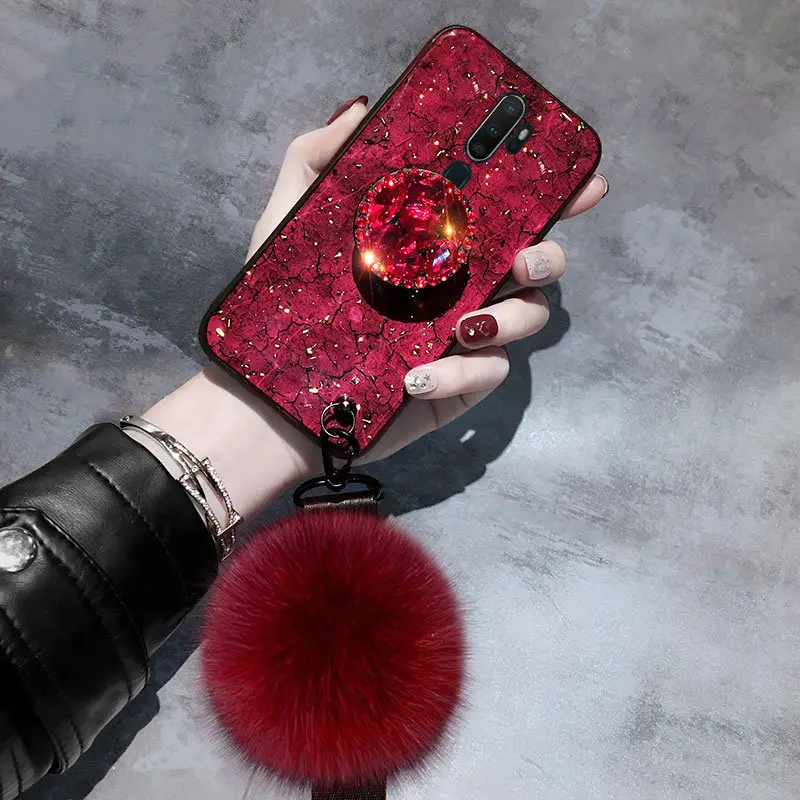 For OPPO A9 2020 A5 A31 A15 A16 A52 A72 A73 A74 A93 A76 A94 A95 F11 F17 F19 Case Luxury Marble Glitter Case For Realme 8 C31 C35