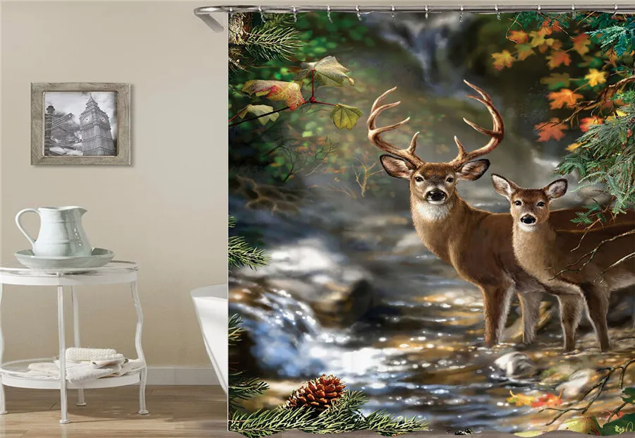 

Curtain with Hooks Kids Bathroom Shower Cute Animal Owl Shower Curtain Fun Bathroom Decor Waterproof Curtains Cortinas De Ducha