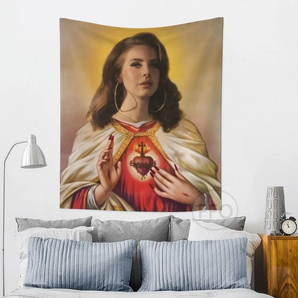 Настенный гобелен в стиле Святого Ланы Дель Рей украшение на стену комнатные