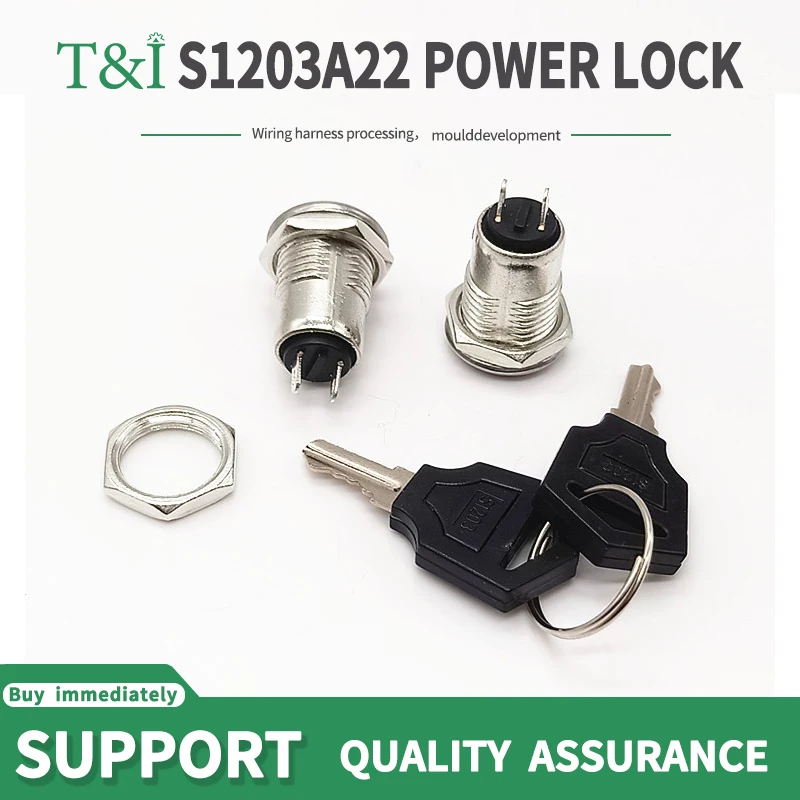 

5/10/100 sets 12/1619mm Metal 2pin 4pin Electronic Lock Key Switch S1204 S1203 135 Power Switch 0.5A250VAC 4A125VAC 2A250VAC HOT