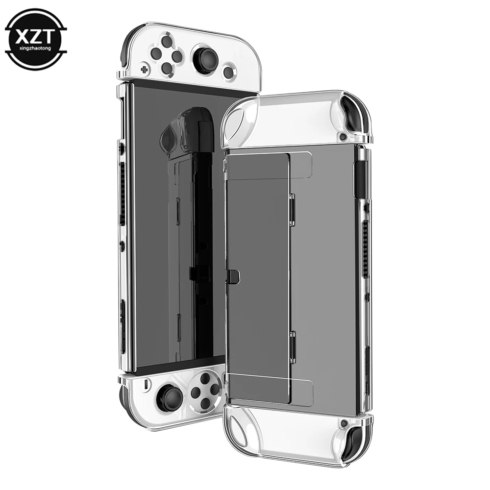 Прозрачный чехол Кристальный защитный для Nintendo Switch OLED жесткий переключателя