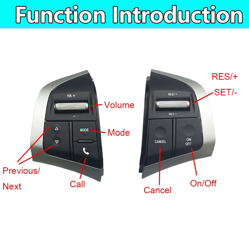 Фото Кнопка круиз-контроля переключатель громкости звука на руль для Isuzu Dmax D-Max MUX 2018 для Chevrolet Dmax 2019 автомобильные аксессуары №5