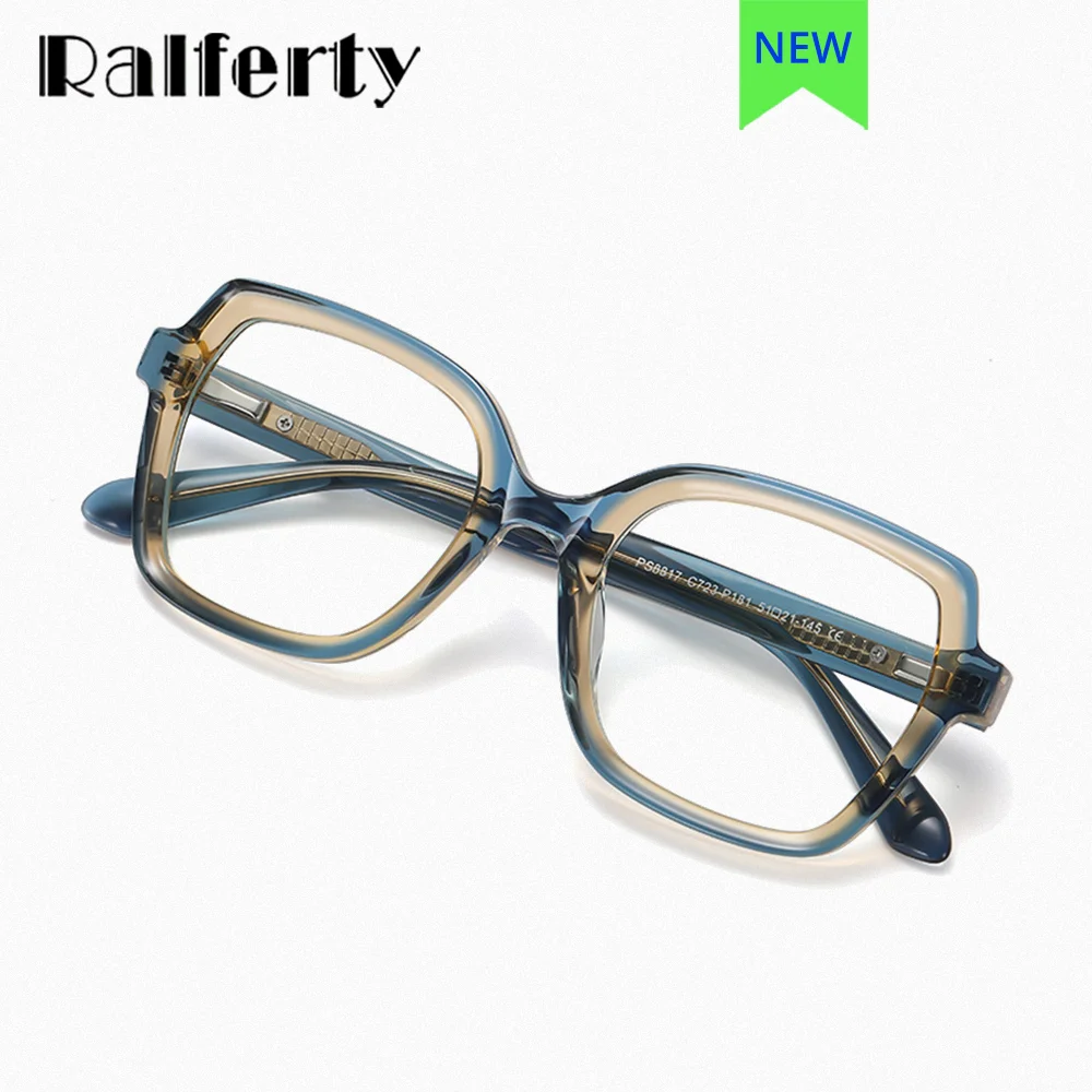 

Ralferty High Quality Acetate Eyeglass Frames Women's Glasses Frames Prescription Female Anti Blue Light 0 Diopter Optic Frame