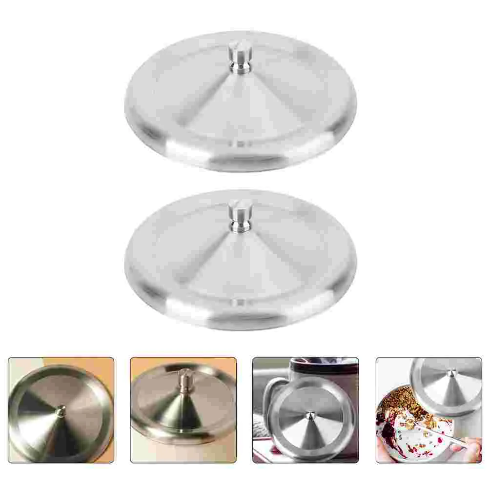 

Cup Cover Lid Mug Lids Steel Stainless Coffee Covers Replacement Tea Metal Drinking Drink Water Hot Cap Tumbler Jar Beverage