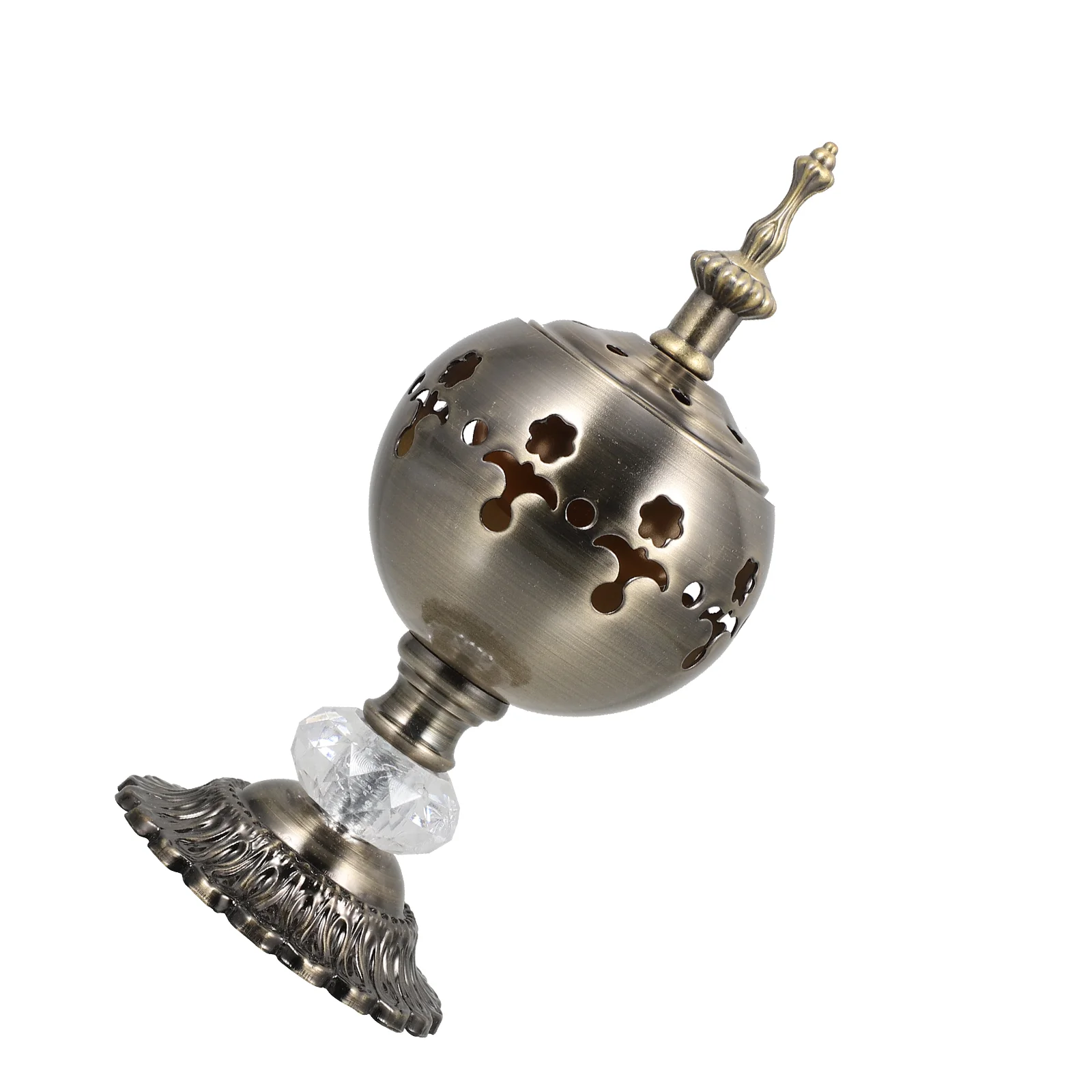 

Burner Holder Cauldron Censer Vintage Charcoal Bakhoor Backflow Cone Ironresin Home Aromatherapyfrankincense Decoration Eid Arab