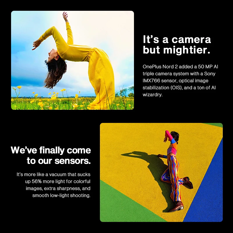 Kup Wersja Globalna OnePlus Nord 2 5G Smartphone 8GB + 128GB/12GB + 256GB Kamera 50MP MTk Dimensity 1200-AI Warp Charge 65 NFC AMOLED
