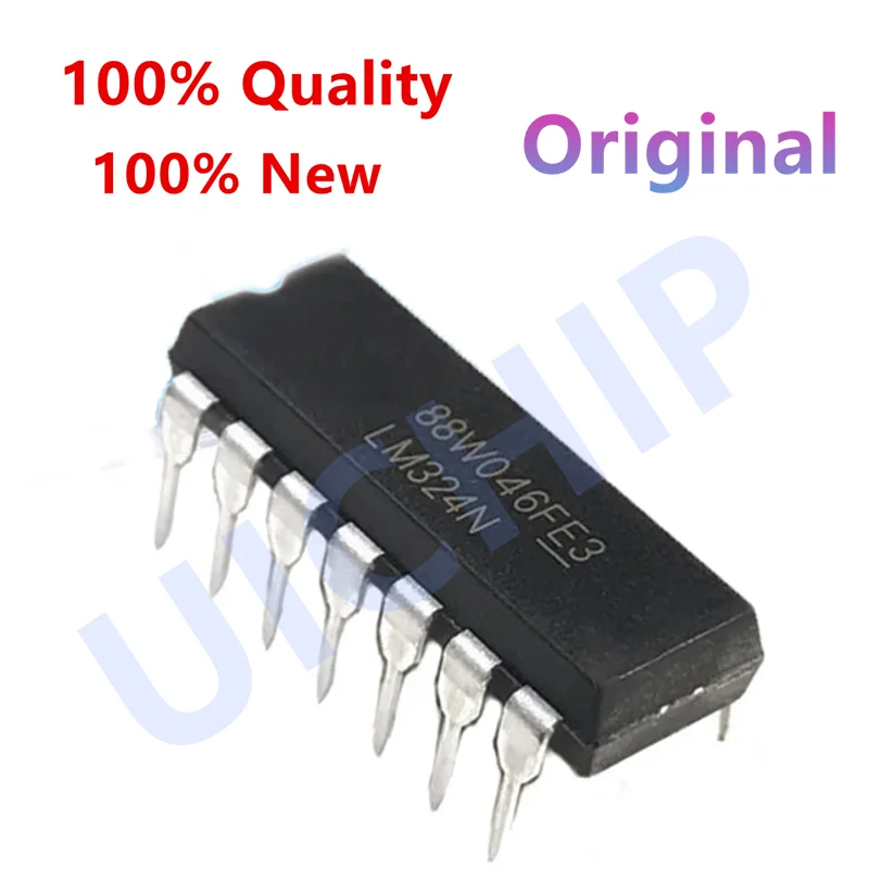

(10pcs) LM324 LM324N DIP-14 Amplifier 324 IC Chipset
