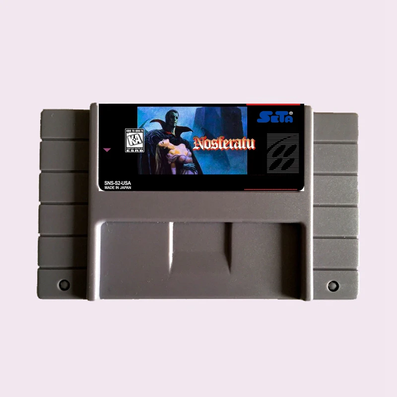 High Quality 16 Bit NOSFERATU NTSC Big Gray Game Card For USA Version Player