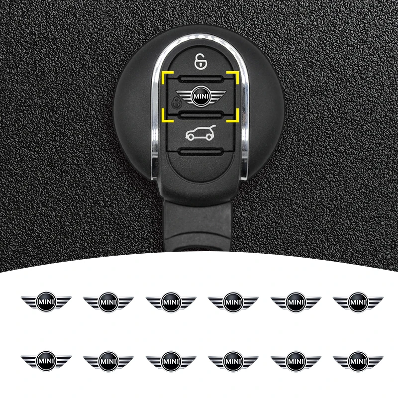 Модные наклейки с эмблемой ключа автомобиля 14 мм логотип авто управления