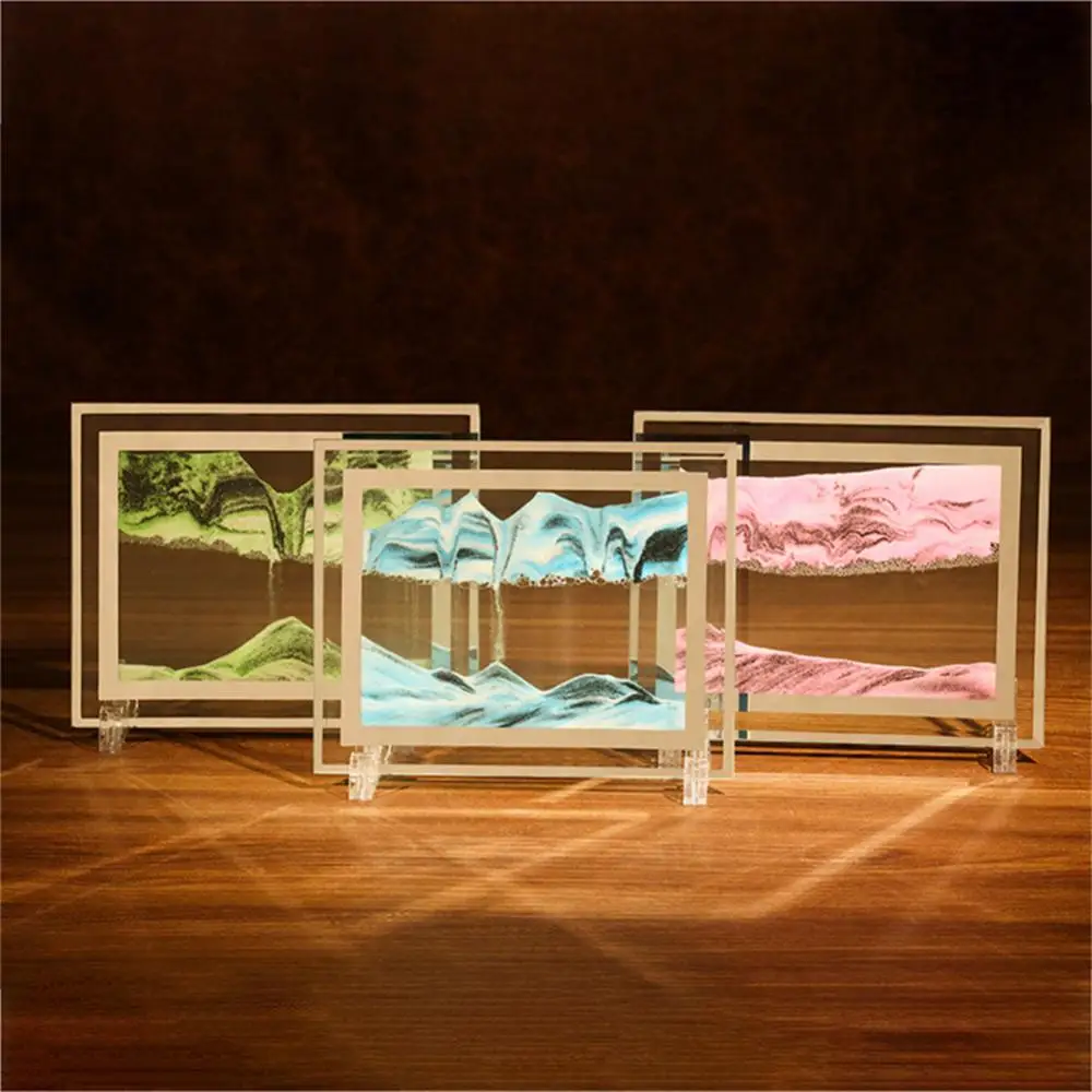 

Creative Moving Sand Art Painting Sea Sandscape In Motion Display Home Decor 3d Hourglass Art Landscape Painting Multipurpose