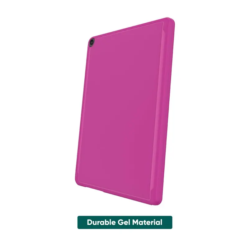 

For Luxurious 10'' Tablet Gen 2 Pink Gel Case - High Quality Shock-Absorption, Flexible & Comfortable Grip.