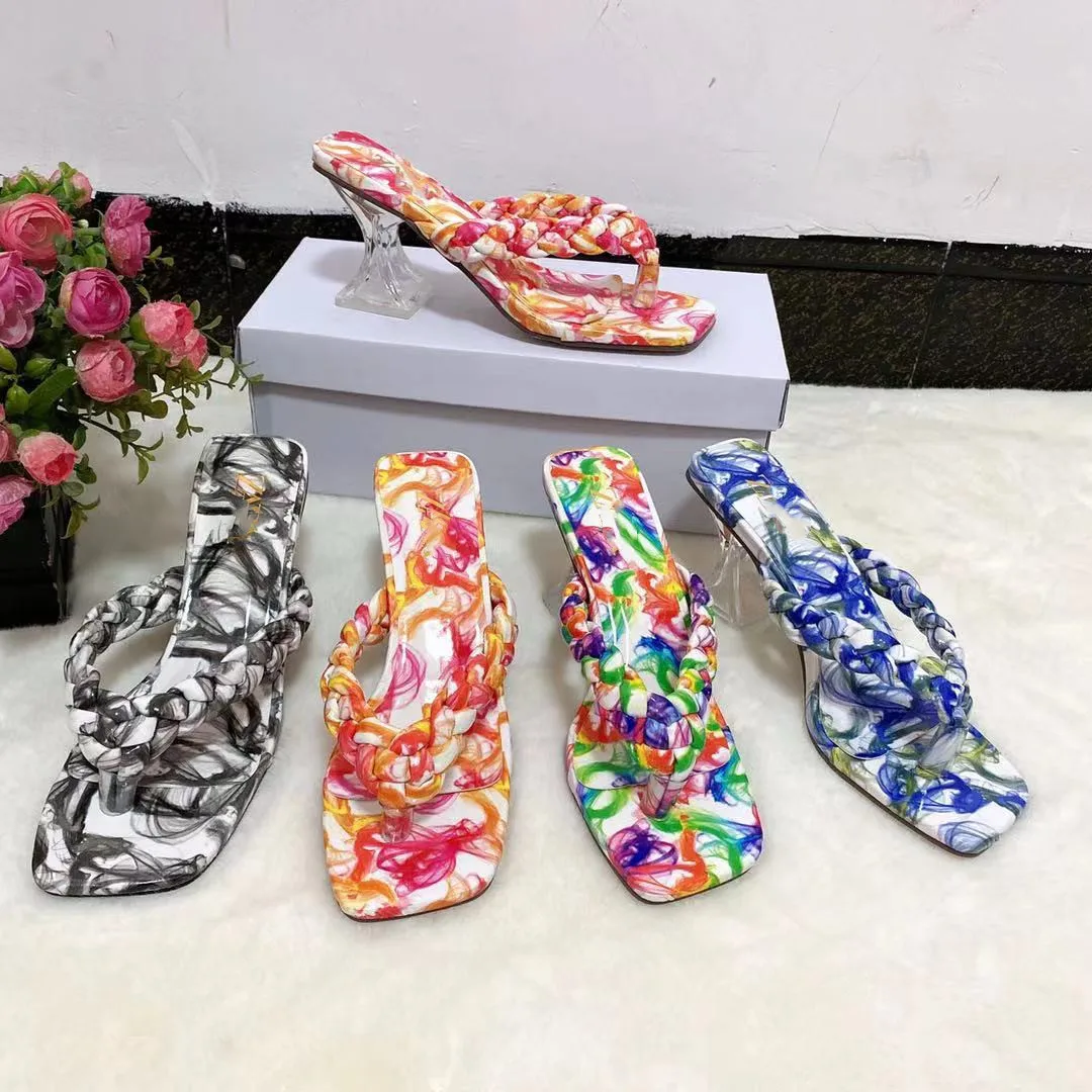 

Slippers Women Summer Female Shoes Luxury Slides Rubber Flip Flops Transparent Heel Beige Heeled Sandals Low 2022 Designer Hawai