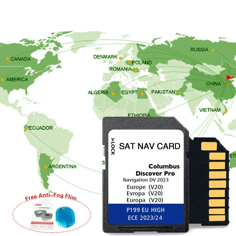 

SD Card Sat Navi Map GPS Europe 2023 Navigation AS MIB1 MIB2 Discover Media Pro 510919866BT DV V20 For Skoda Free Shipping
