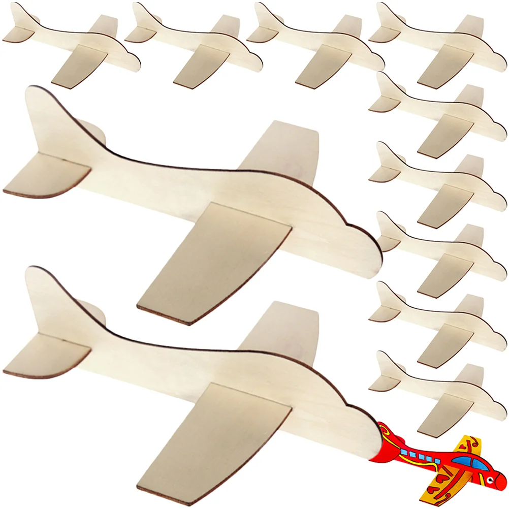 

20 Pcs Assembly Project Kids Plane Toy Accessories Puzzle Wood Airplane Model Wooden Blank Bulk Toys