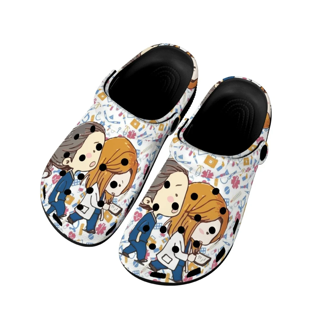 Drop Ship 1PCS Cute Girls Slippers Cartoon Nurse Pattern Summer Women's Sandals Anti-slip Beach Slides Shoes Woman Casual Female