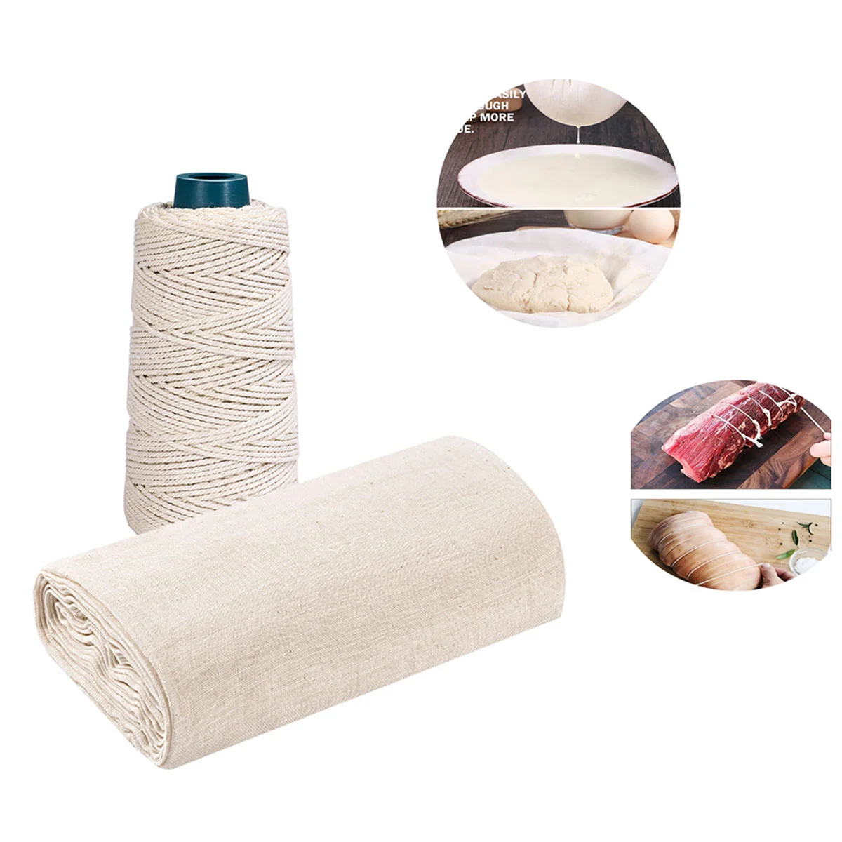 

BESTONZON Cheesecloth Set Butter Cheese Cloth Hemp Rope Cheese Making Supplies for Kitchen Craft Home