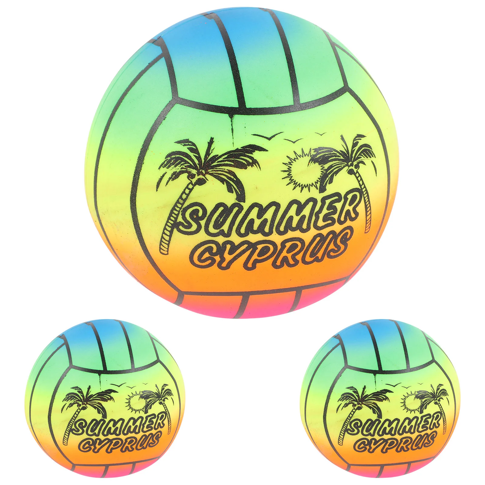 

Beach Balls Rainbow Balls- friendly Gradient Bright Color Children Handballs for The Pool, Beach, Summer Parties, Gifts Playpen