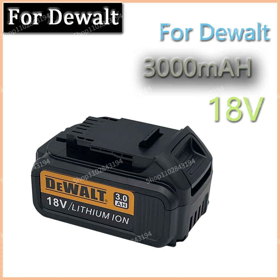 DeWalt 18V 3.0AH 4.0AH 5.0AH 6.0AH rechargeable battery Tools Battery with LED Li-ion Replacement DCB205 DCB204-2 20V DCB206