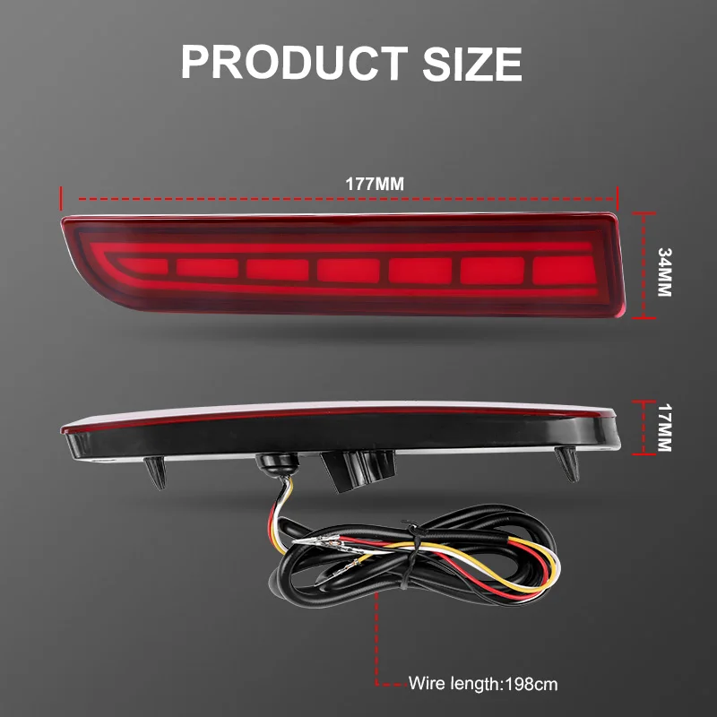 Отражатель для заднего бампера Mitsubishi Lancer Evolution X Outlander 2008 ~ 2017
