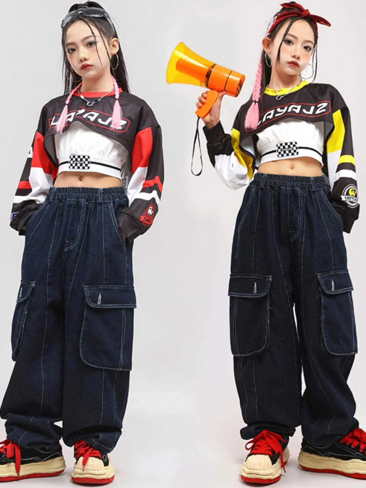 Детский стиль хип-хоп раньше мужские и женские джазовые танцевальные костюмы