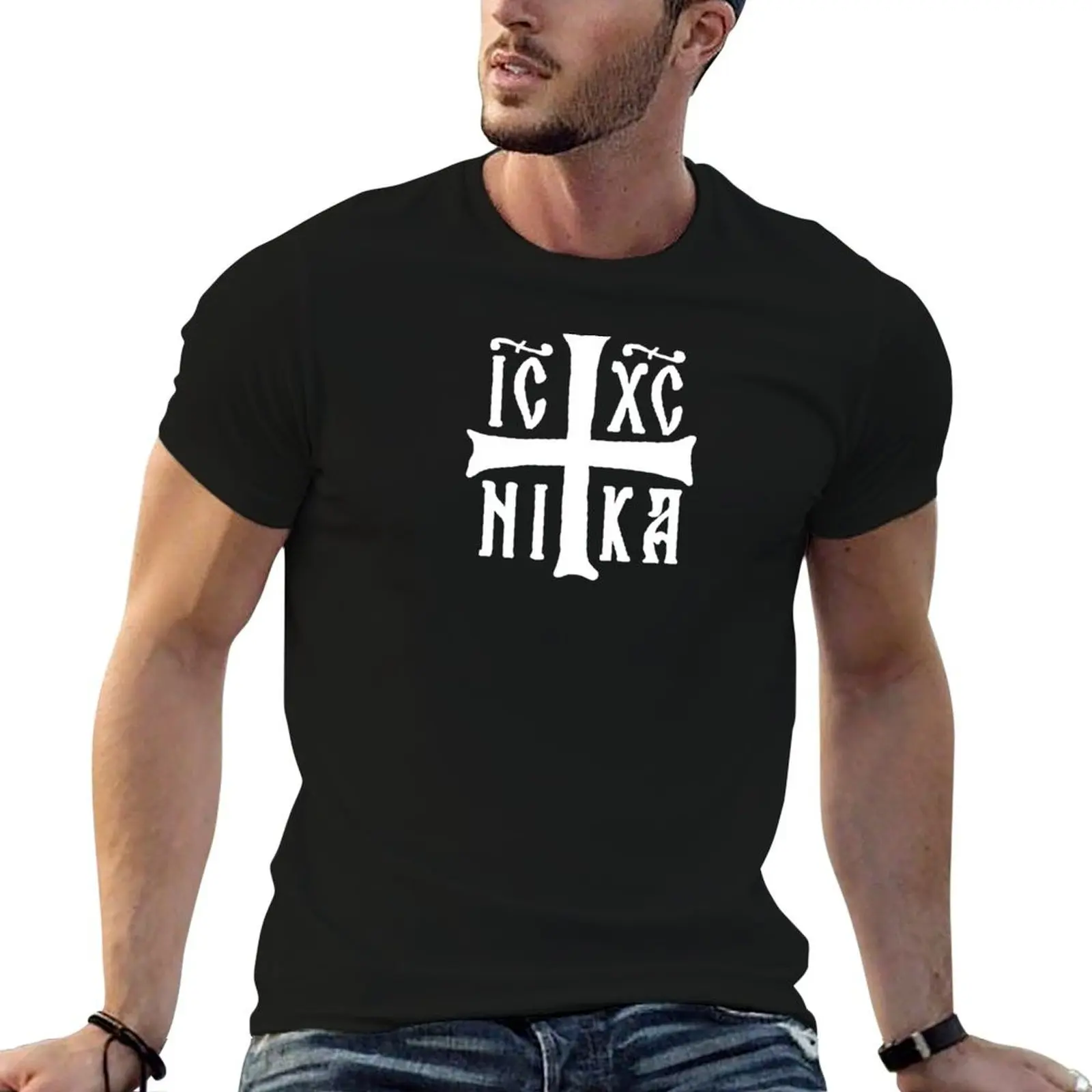 Футболка Christogram IC XC NIKA Jesus Christ is Orthodox Winner футболки с рисунком фигурки аниме для