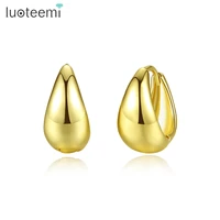 luoteemi classic design double color wedding hoop earrings for women fashion jewelry design gift accessories bijoux brincos