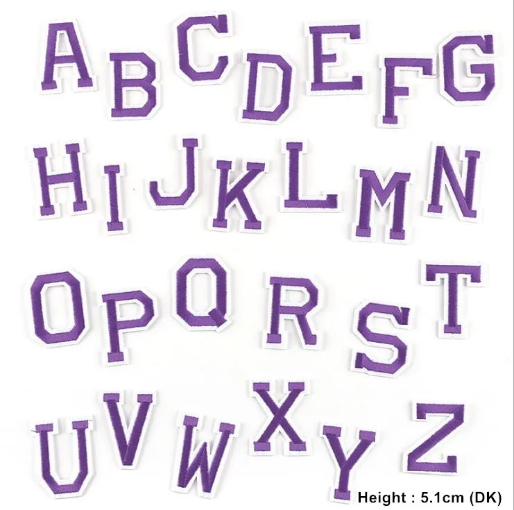 45 Скус на выбор один комплект вышитая нашивка с буквами алфавита железная