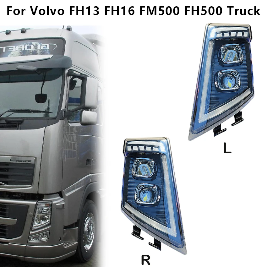 Фото 1 шт. левый или правый светодиодный фонарь, подходит для VOLVO FH13 FH16 FM500 FH500, фара для грузовика 21035537 21035638 №2