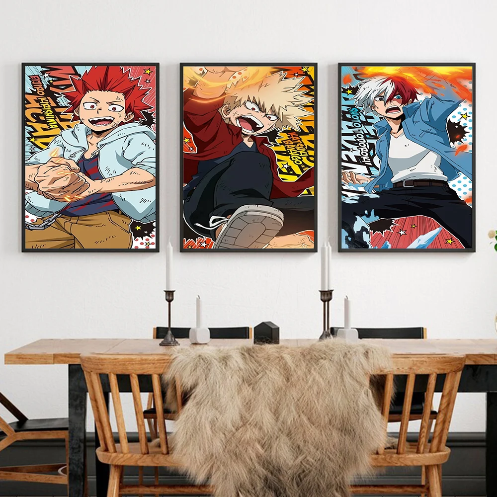 

Hot Japanese Cartoon My Hero Academia Posters Todoroki Shoto Wall Art Pop Anime Character Canvas Painting Home Decor Bedroom