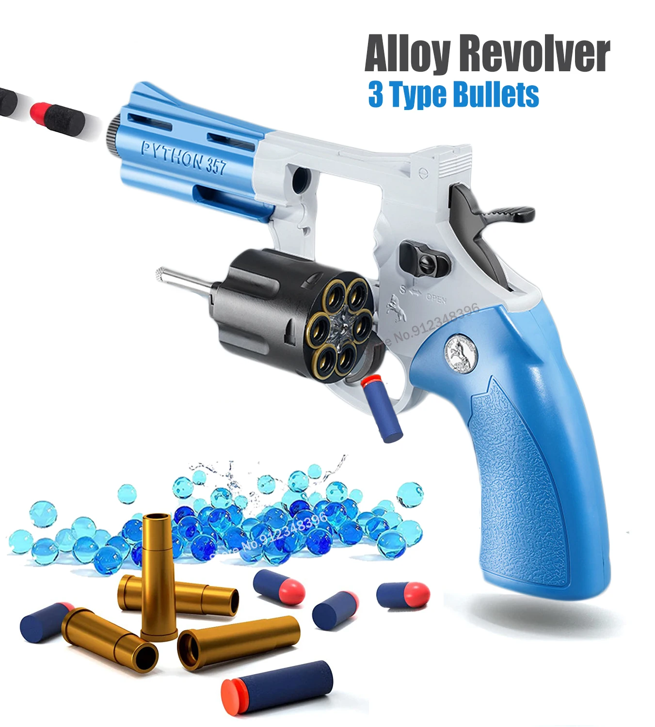 

ZP5 357 Alloy Revolver Pistol Launcher Gel Blaster Soft Dart Bullet Toy Gun Outdoor Weapon Airsoft Pneumatic Pistola for Kids