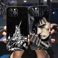 guts berserk anime manga soft silicone case for iphone se 2020 7 8 plus x xr xs 11 12 13 mini pro max black case