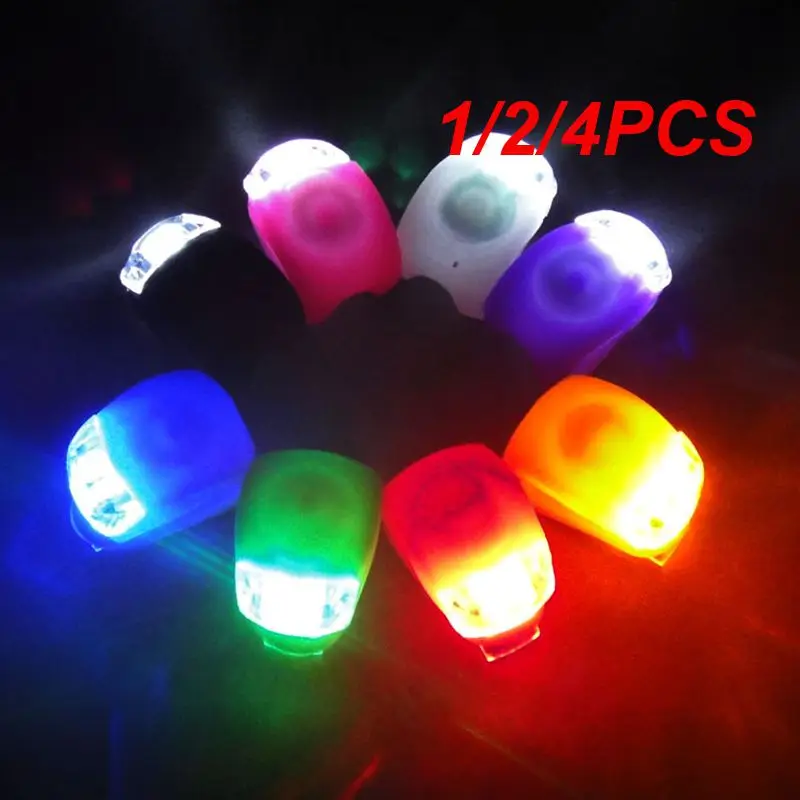 

1/2/4 шт., силиконовые велосипедные фонарики