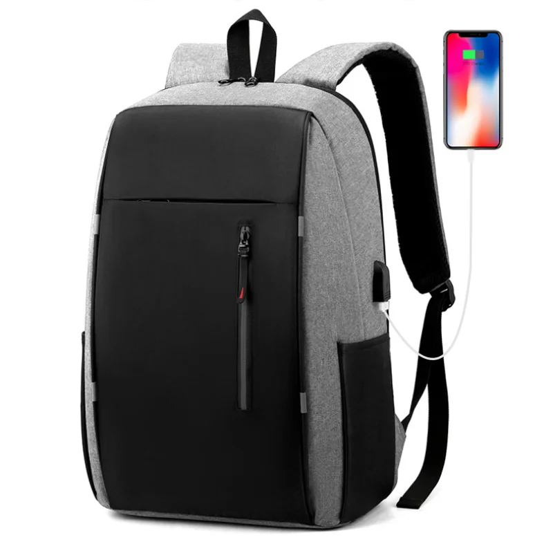 

Вместительный водонепроницаемый деловой рюкзак для мужчин, школьный ранец с USB-зарядкой, мужские портфели для ноутбука 15,6 дюйма