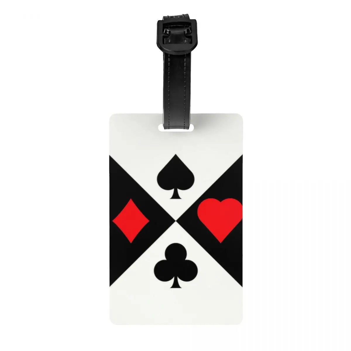 

Персонализированная бирка для багажа в виде четырех костюмов покера, защитная бирка для карт, игроков, бирки для багажа, этикетки для дорожной сумки, чемодан