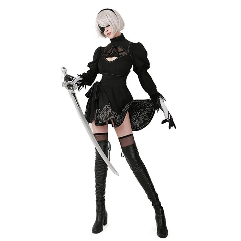 Фото NieR Automata Косплей 2B Костюм 2B Sister COS Полный комплект одежды 2B Sister Collaboration №2