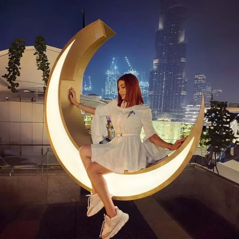 Гранде scene de motif sur le thème la lune 3D Fer Georgiaallique Extérieur профессор sɺsseoir фотоматин для