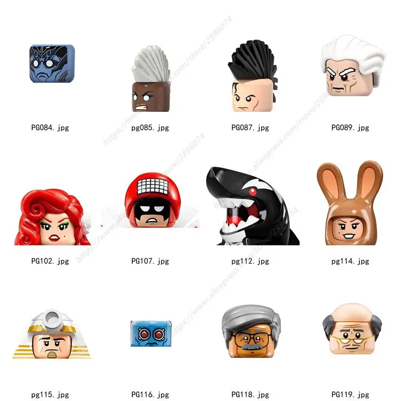 

Single PG084-PG119 models Figures Head accessories Building Blocks toys children Series-135